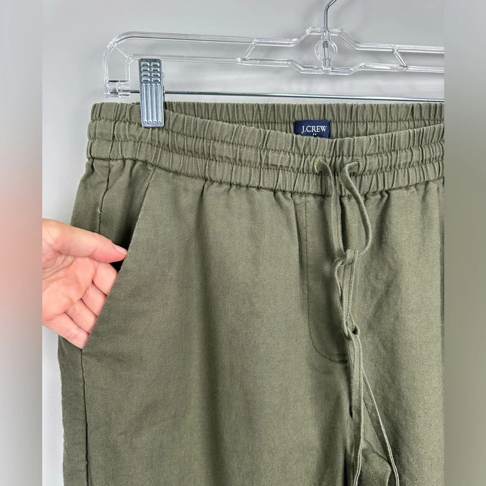 J. Crew Olive Pull On Cuffed Ankle Jogger Pants Size 6